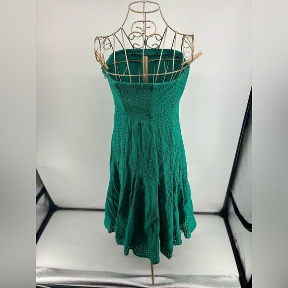 Maeve by Anthropology long green eyelet strapless dress size 8 - Picture 12 of 12